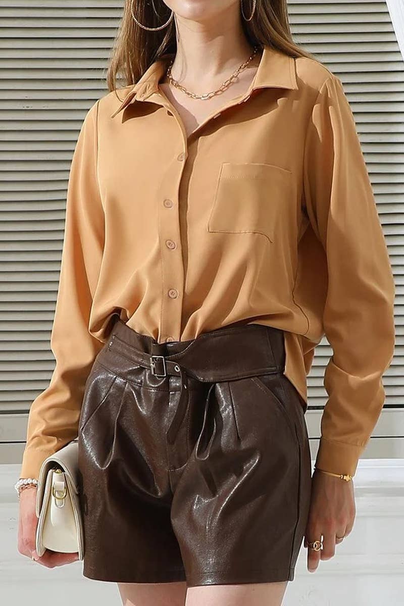 CWTSTL718_Button Down Long Sleeve Collared Shirts