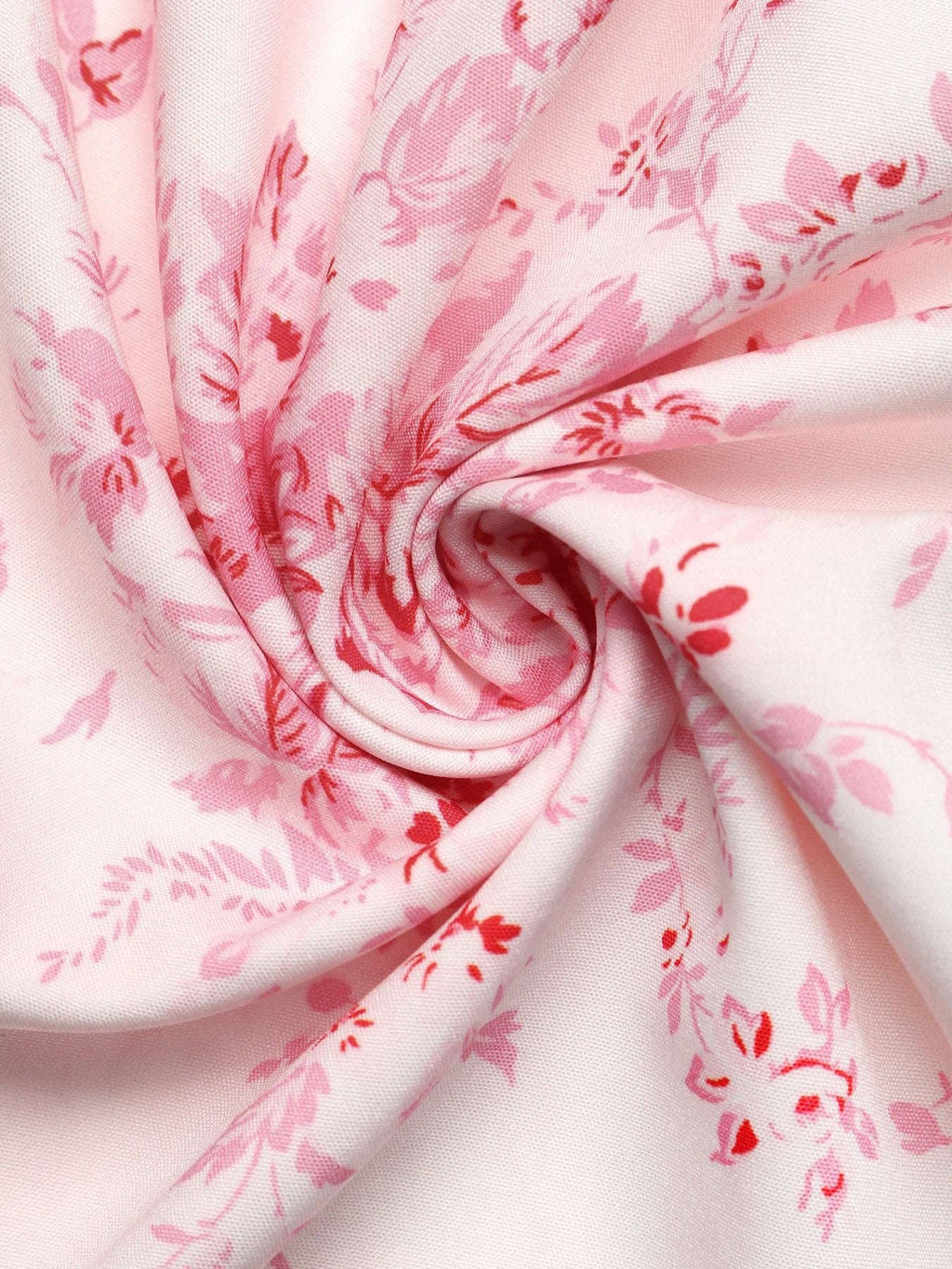 Pink Floral Square Neck Sleeveless Summer Long Dress Elegant Fit
