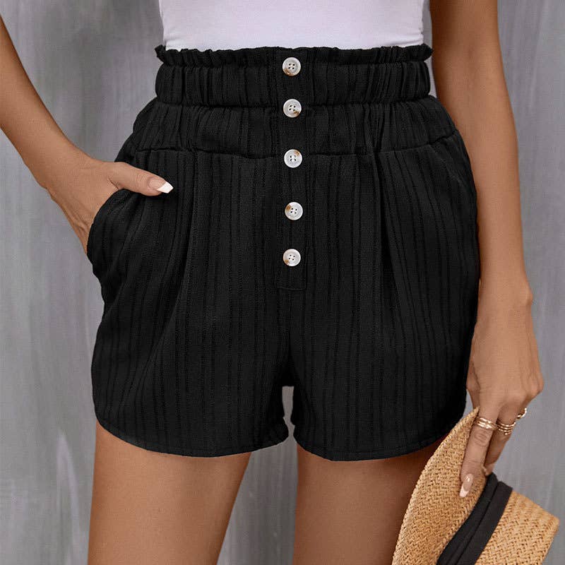 Pleated Elasticated Waistband Shorts