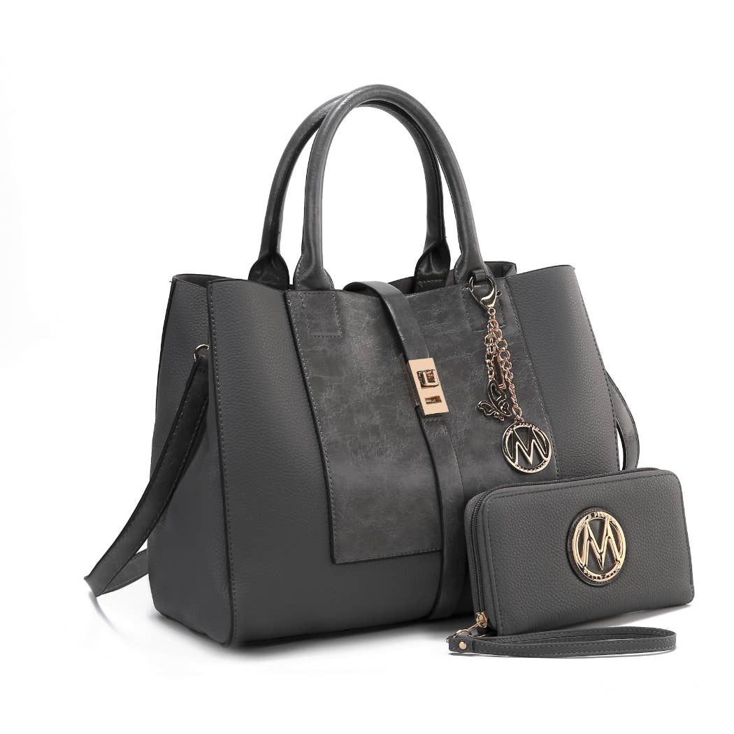 MKF Yola Women's Satchel Bag with Wallet Set.