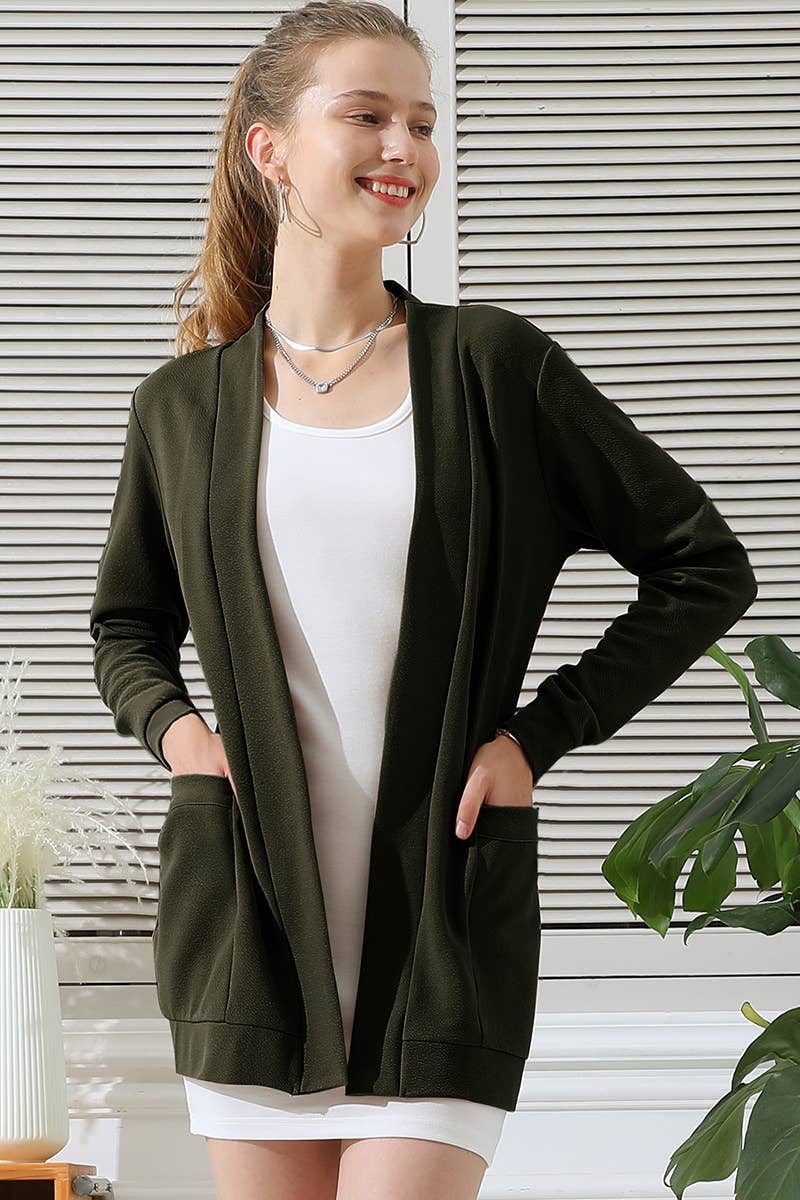 LONG SLEEVE ROVE CARDIGAN WITH POCKETS