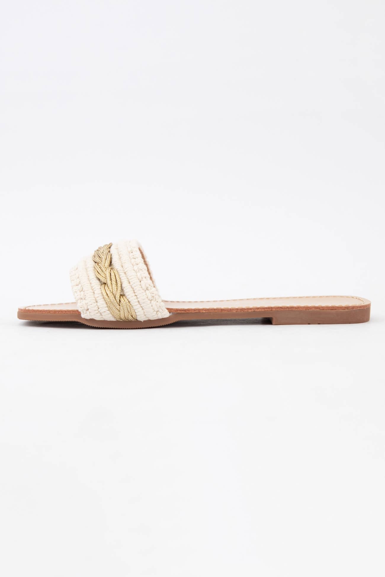 COLOR LINE MACRAME BRAIDS UPPER SANDAL