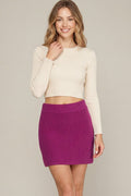 KNIT SWEATER MINI SKIRT