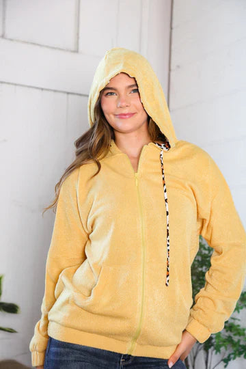Mustard Animal Hoodie