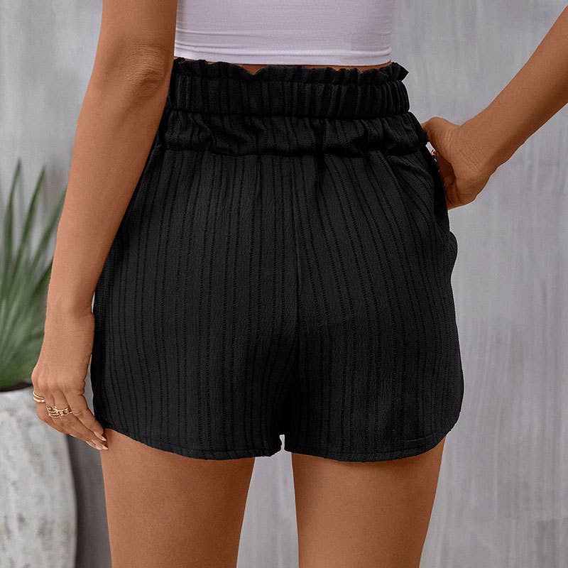 Pleated Elasticated Waistband Shorts