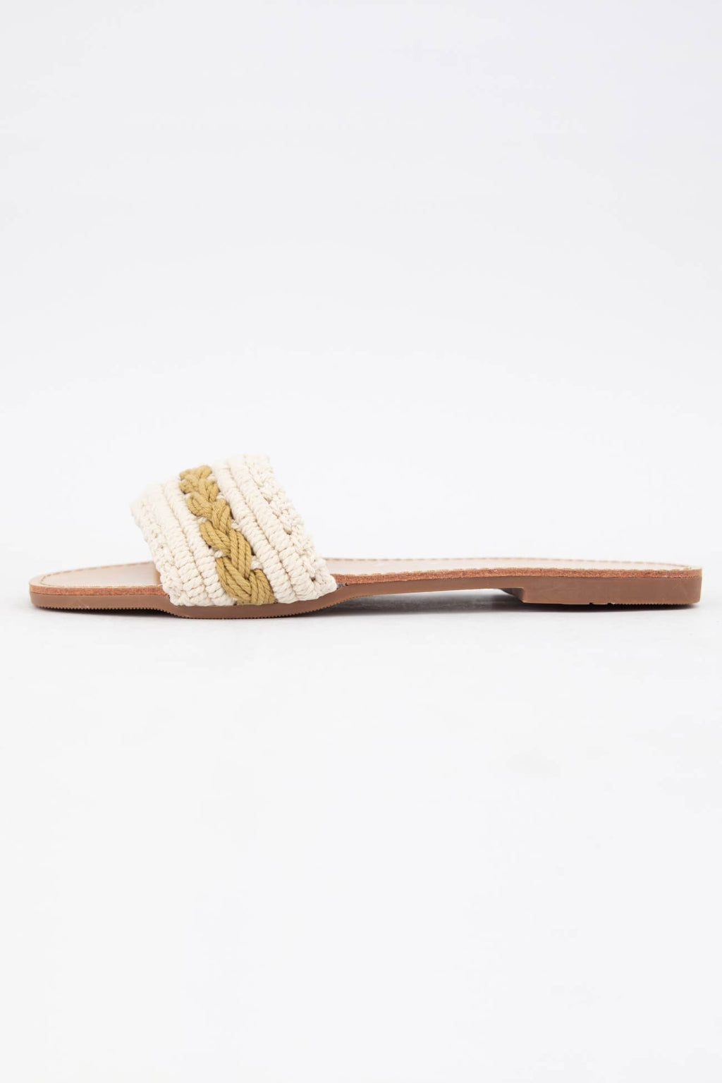 COLOR LINE MACRAME BRAIDS UPPER SANDAL