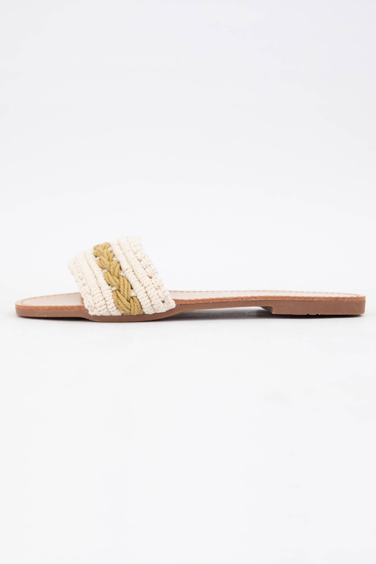 COLOR LINE MACRAME BRAIDS UPPER SANDAL