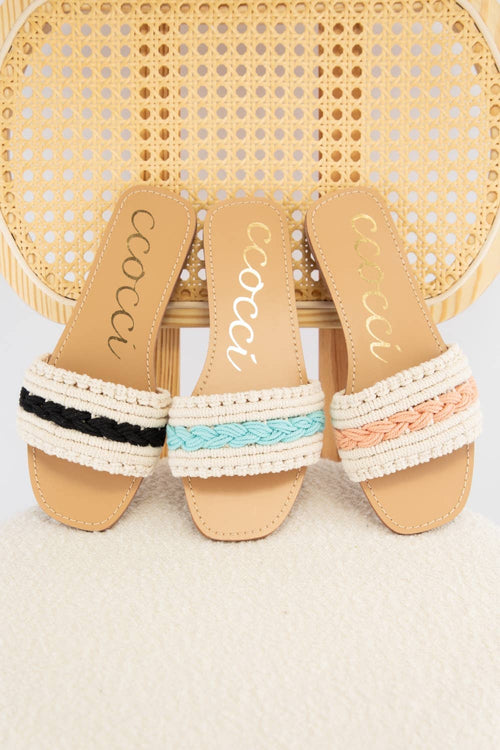 COLOR LINE MACRAME BRAIDS UPPER SANDAL