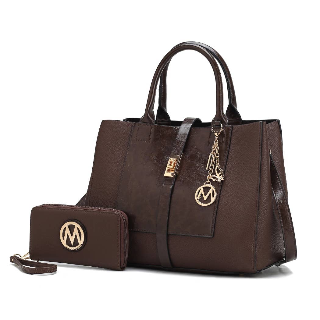 MKF Yola Women's Satchel Bag with Wallet Set.