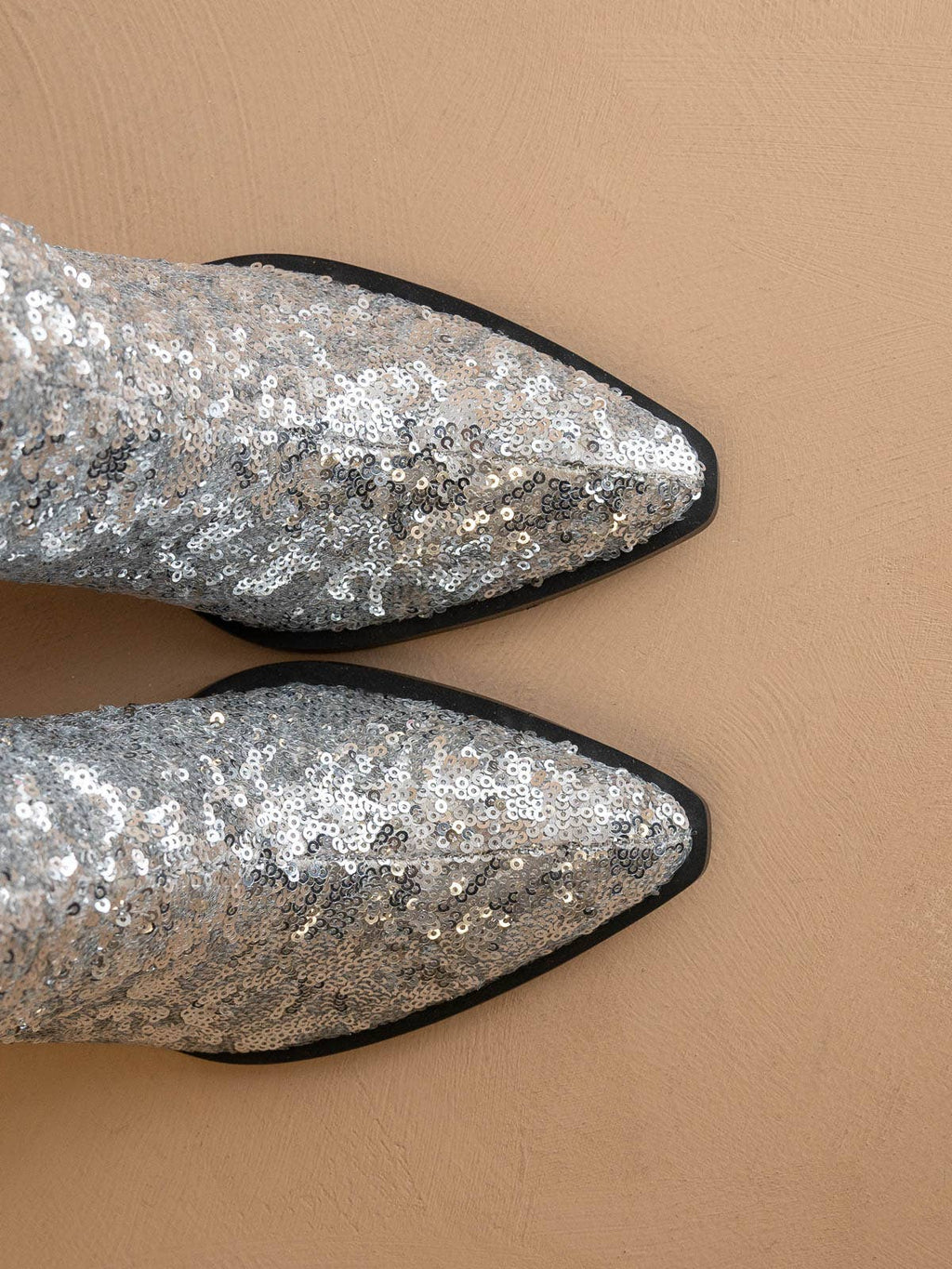 The Jewel Silver | Knee High Sequin Boot