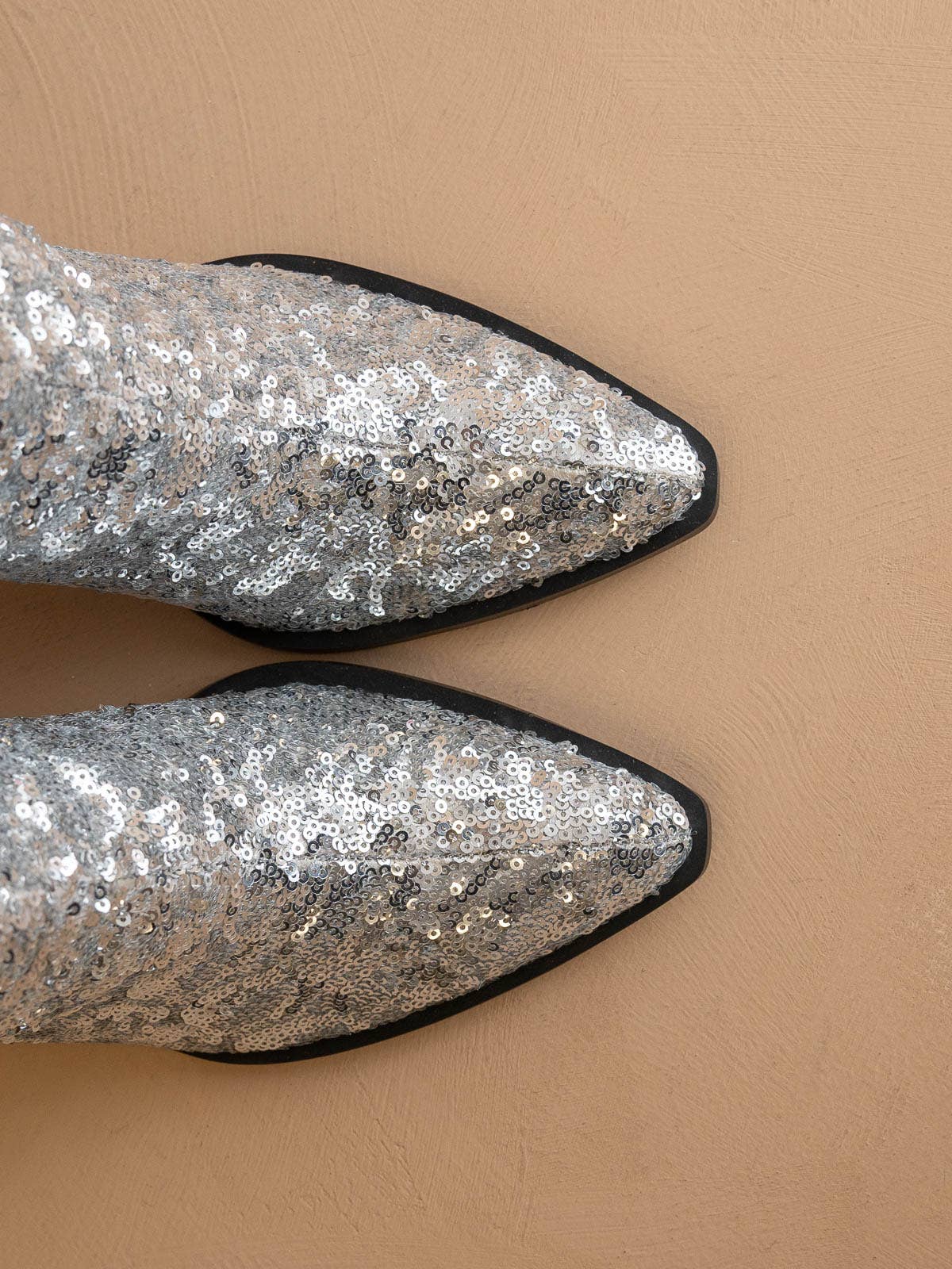 The Jewel Silver | Knee High Sequin Boot