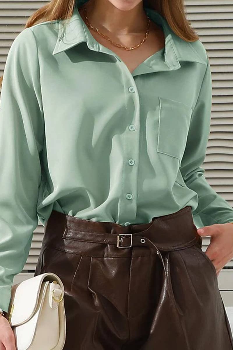 CWTSTL718_Button Down Long Sleeve Collared Shirts