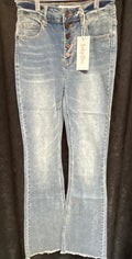 Indigo Rein High Waist Five Button Flair Jeans