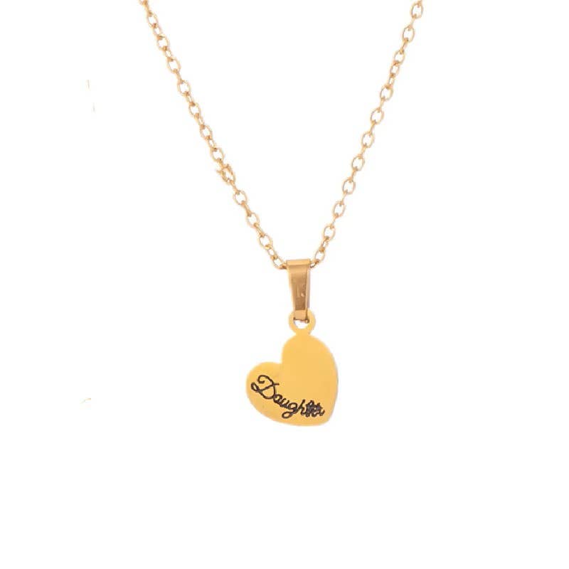 Mother Daughter Heart Necklace Set Matching Jewelry Pendant