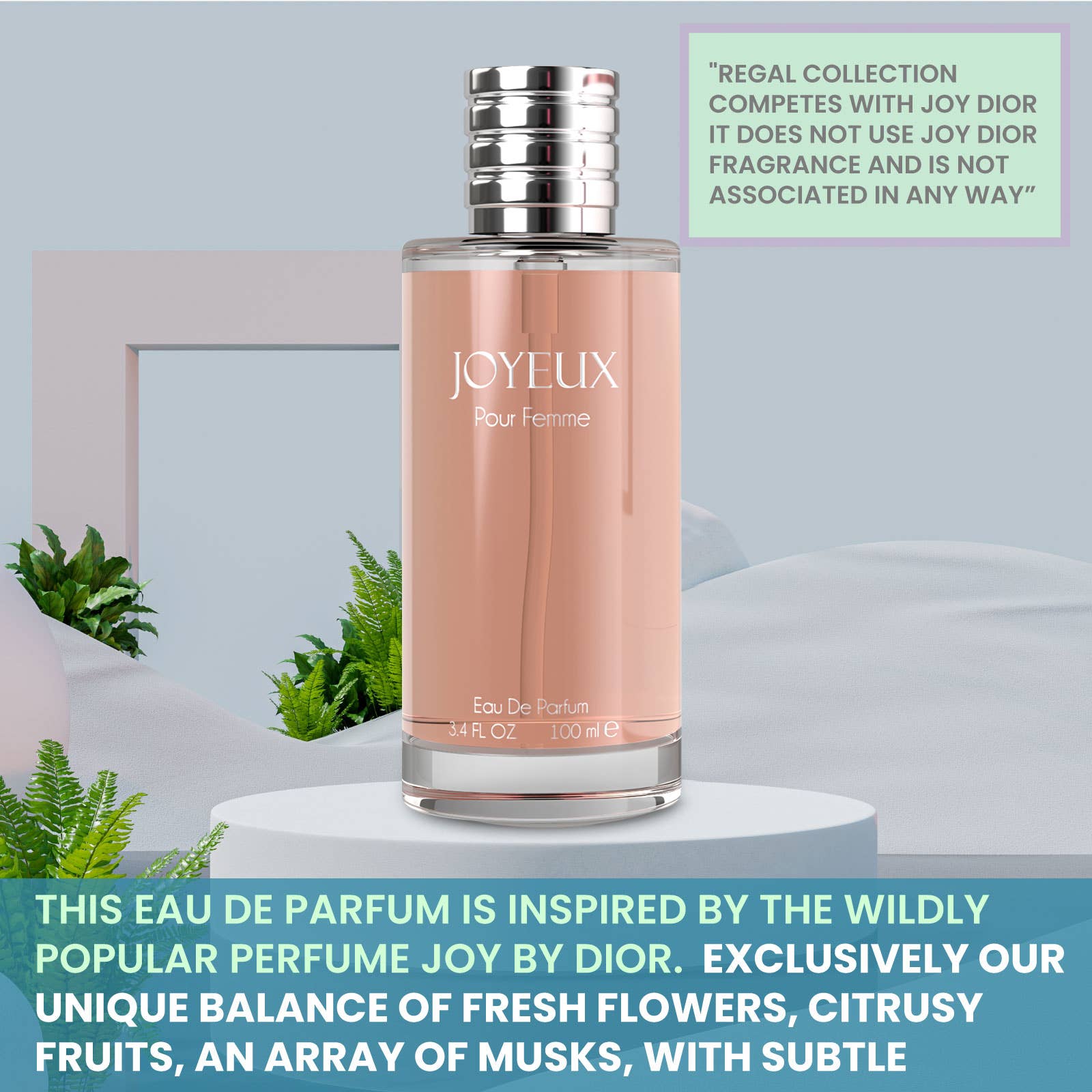 Joyeux INSPIRED by DIOR'S JOY Womens Perfume 100 ML 3.4 oz