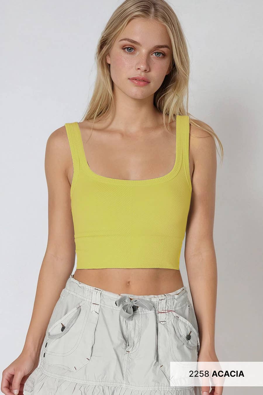 Nikibiki Chevron Ribbed Crop Top