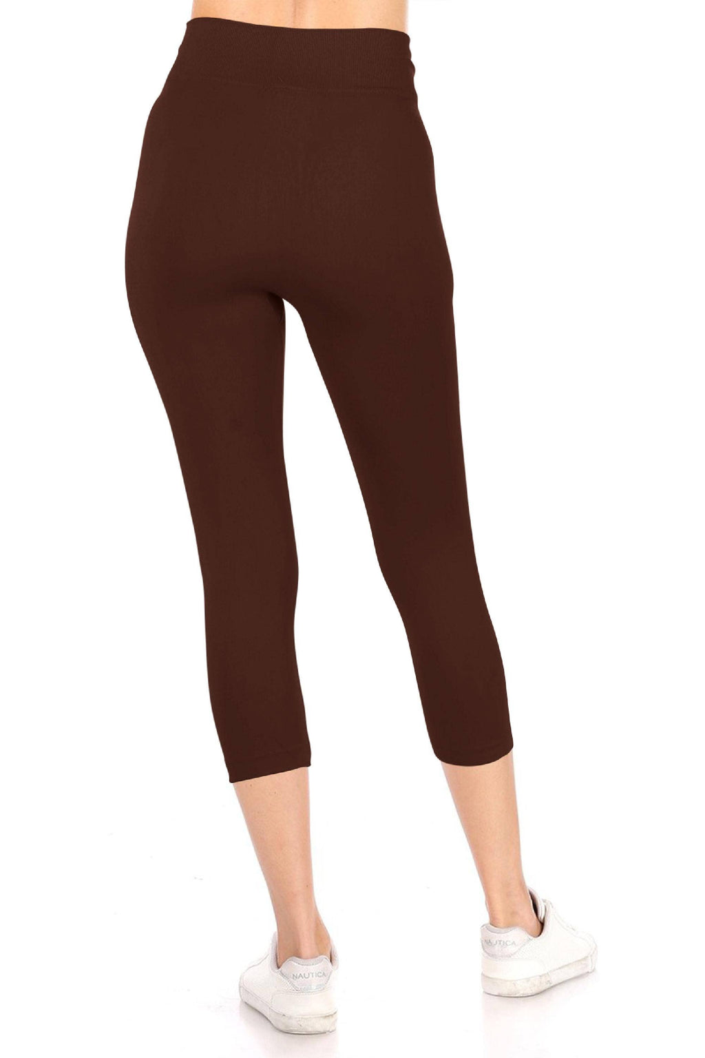 Women's Casual Solid Seamless Capri Leggings