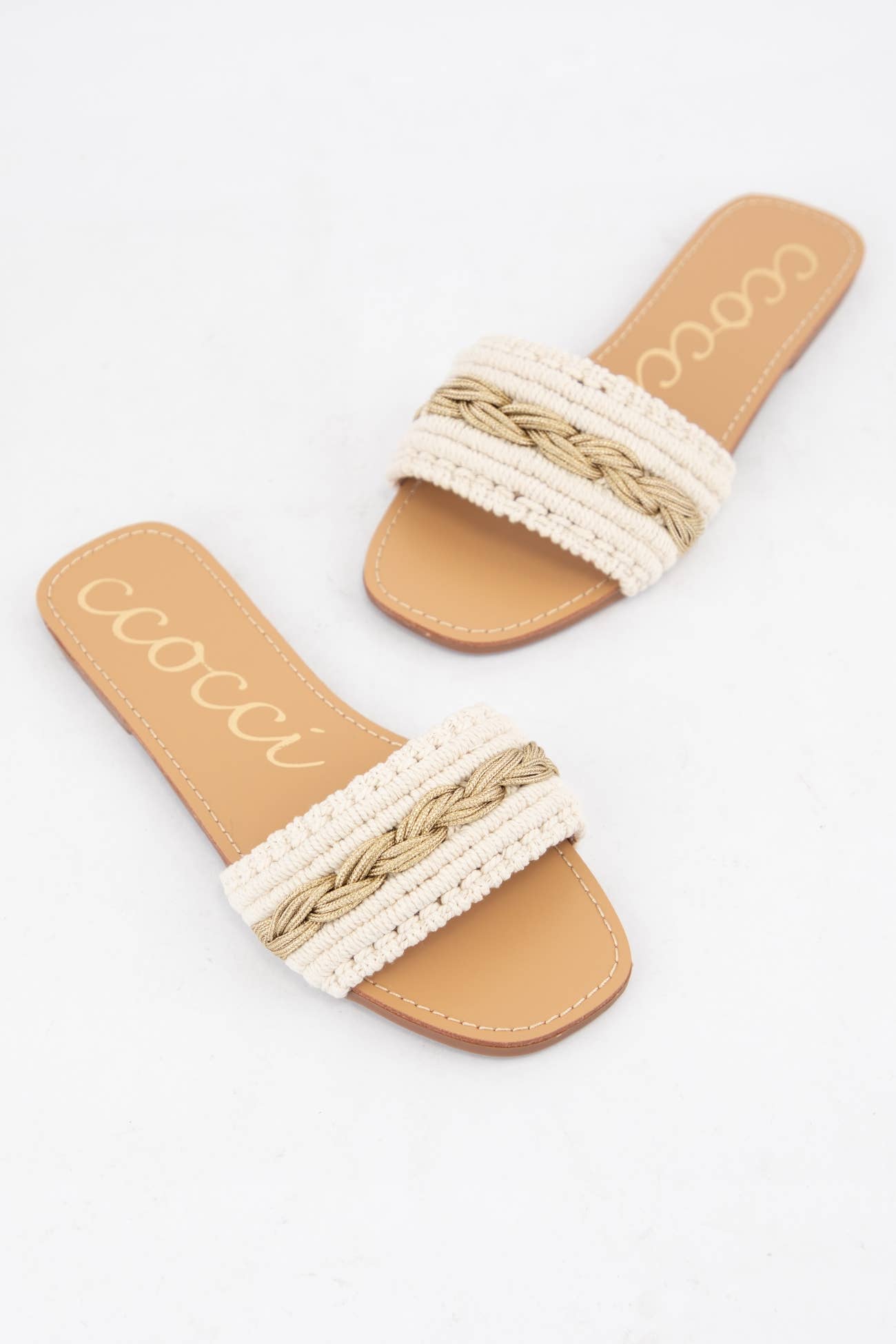 COLOR LINE MACRAME BRAIDS UPPER SANDAL