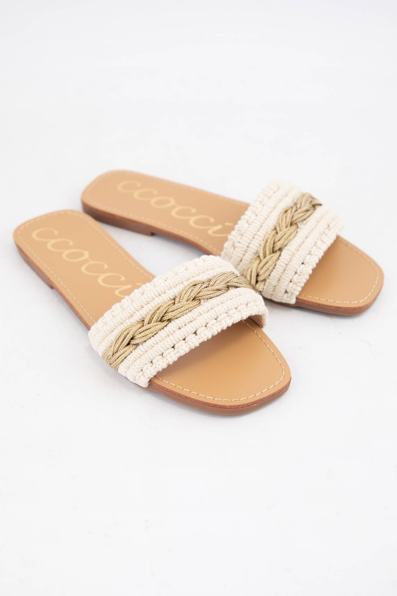 COLOR LINE MACRAME BRAIDS UPPER SANDAL