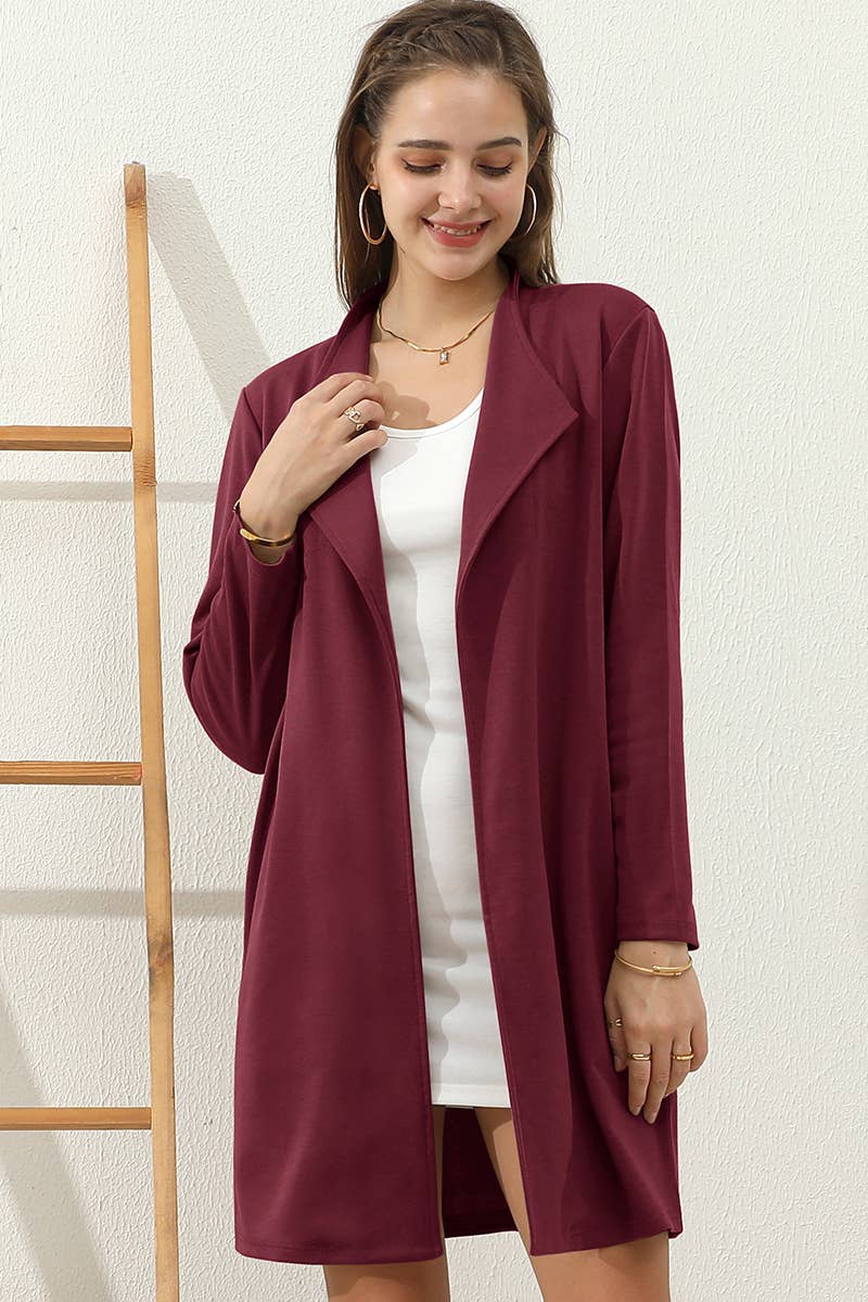 OPEN FRONT OFFICE TRENCH JACKET BLAZER