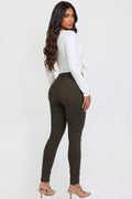 Junior Hyperstretch Mid-Rise Basic Skinny Pants Olive