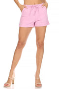 Women's Solid Casual Drawstring Shorts